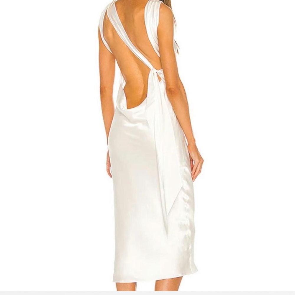 The Bar White Backless Dress